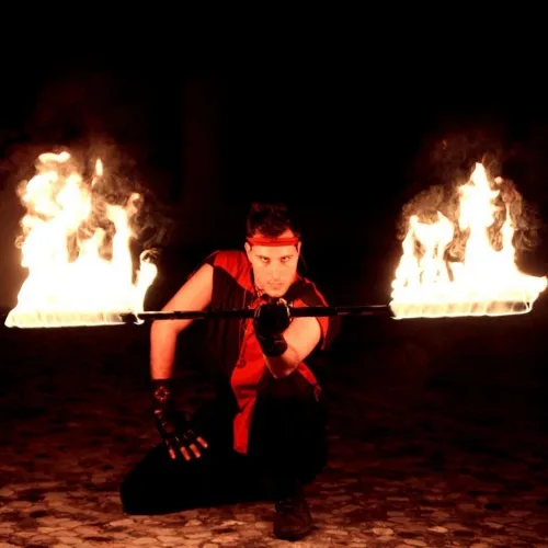 Bastone di fuoco per festa di paese