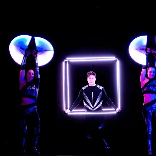 esibizione LED ventagli Moon