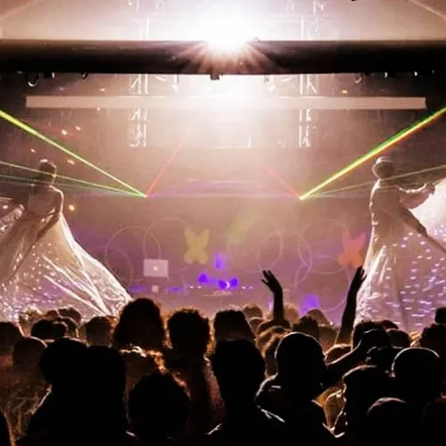 farfalle luminose spettacolo discoteca