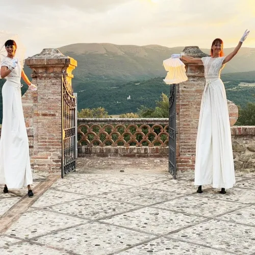 Intermezzo Trampolieri per accoglienza per matrimonio