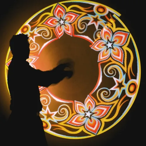 Pixel Graphics Pois Effetto Luce Fiore