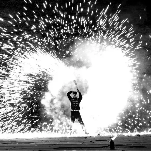 Spettacolo con fuochi d'artificio