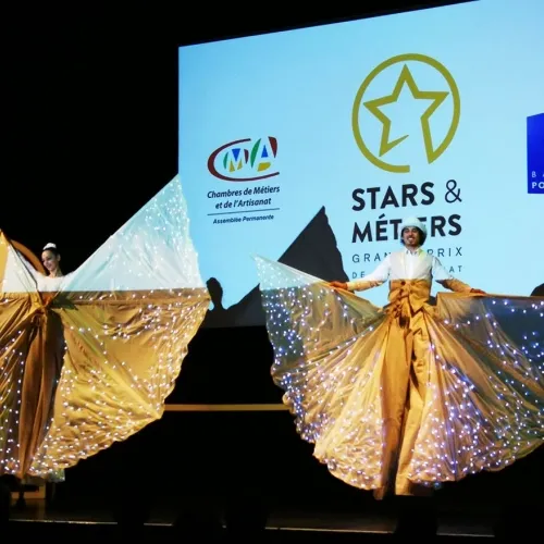 Trampoli-passo-a-due evento aziendale