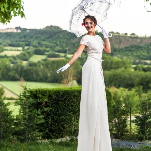 Trampoliere bianco per accoglienza