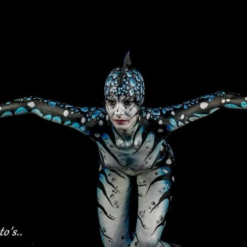 trucco sul corpo  per discoteca ed eventi