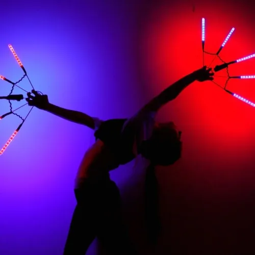 Ventagli Led e ginnastica