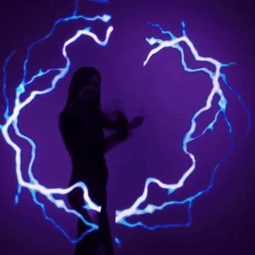 visualizzatore LED  con fulmine